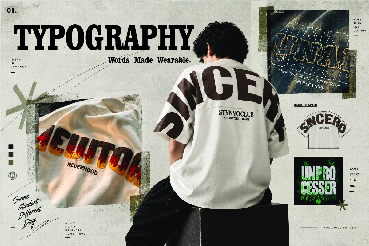 Graphic tee placement print design